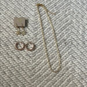 Madewell gold tone jewelry bundle